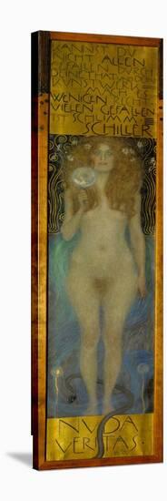 Nuda Veritas. Oil on canvas (1899).-Gustav Klimt-Stretched Canvas