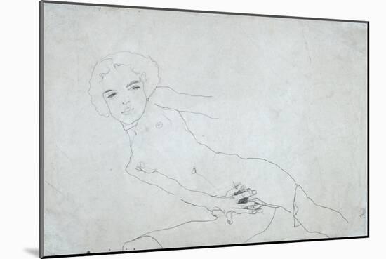 Nude, 1911-Egon Schiele-Mounted Giclee Print