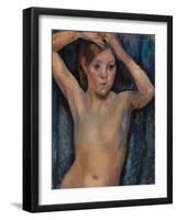 Nude, 1918 (Oil on Canvas)-Mark Gertler-Framed Giclee Print