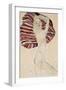 Nude Against Coloured Material, 1911-Egon Schiele-Framed Giclee Print