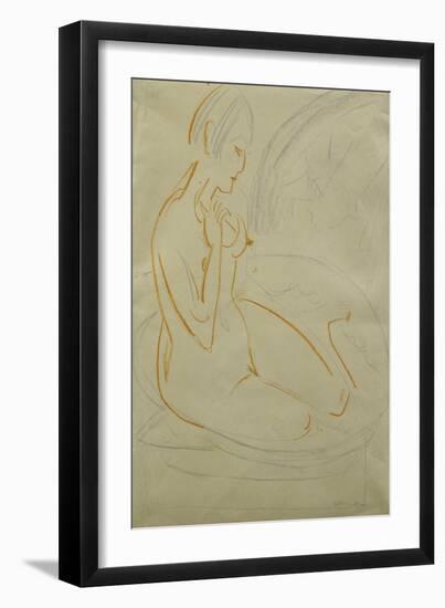 Nude; Akt-Ernst Ludwig Kirchner-Framed Giclee Print