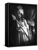 Nude As Ancient Warrior-null-Framed Stretched Canvas