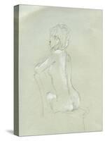 Nude Back View on Grey-Lincoln Seligman-Stretched Canvas