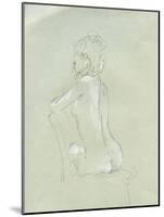 Nude Back View on Grey-Lincoln Seligman-Mounted Giclee Print