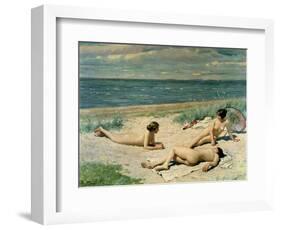 Nude Bathers on the Beach-Paul Fischer-Framed Giclee Print