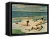 Nude Bathers on the Beach-Paul Fischer-Framed Stretched Canvas