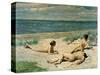 Nude Bathers on the Beach-Paul Fischer-Stretched Canvas