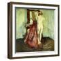 Nude Before Mirror-Charles Webster Hawthorne-Framed Giclee Print