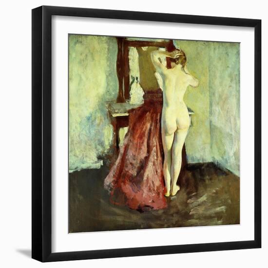 Nude Before Mirror-Charles Webster Hawthorne-Framed Giclee Print