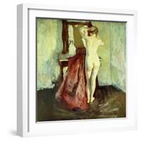 Nude Before Mirror-Charles Webster Hawthorne-Framed Giclee Print