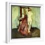 Nude Before Mirror-Charles Webster Hawthorne-Framed Giclee Print