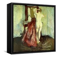 Nude Before Mirror-Charles Webster Hawthorne-Framed Stretched Canvas