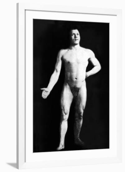 Nude Bodybuilder-null-Framed Art Print