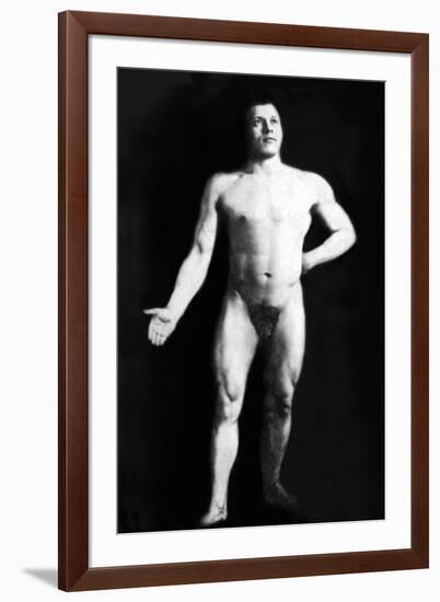 Nude Bodybuilder-null-Framed Art Print