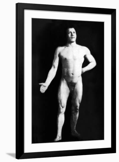 Nude Bodybuilder-null-Framed Art Print