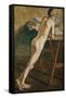 Nude Boy Standing; Stehender Knabenakt, (Oil on Canvas)-Christian Rohlfs-Framed Stretched Canvas