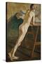 Nude Boy Standing; Stehender Knabenakt, (Oil on Canvas)-Christian Rohlfs-Stretched Canvas