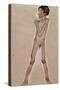 Nude Boy Standing-Egon Schiele-Stretched Canvas