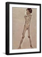 Nude Boy Standing-Egon Schiele-Framed Giclee Print