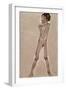 Nude Boy Standing-Egon Schiele-Framed Giclee Print