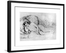 Nude, C1860-1910-Pierre-Auguste Renoir-Framed Giclee Print