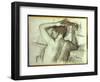 Nude Combing Her Hair-Edgar Degas-Framed Giclee Print