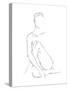 Nude Contour Sketch II-Ethan Harper-Stretched Canvas