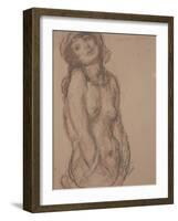 Nude (Crayon on Paper)-Edmond-francois Aman-jean-Framed Giclee Print