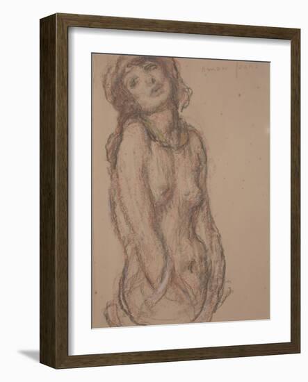 Nude (Crayon on Paper)-Edmond-francois Aman-jean-Framed Giclee Print