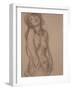 Nude (Crayon on Paper)-Edmond-francois Aman-jean-Framed Giclee Print