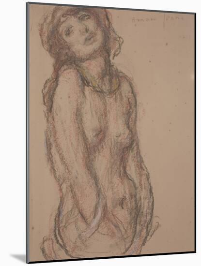 Nude (Crayon on Paper)-Edmond-francois Aman-jean-Mounted Giclee Print