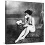 Nude Drinking Tea, 19Th Ct-null-Stretched Canvas