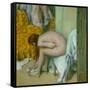 Nude, Drying Her Feet after the Bath-Edgar Degas-Framed Stretched Canvas