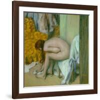 Nude, Drying Her Feet after the Bath-Edgar Degas-Framed Giclee Print