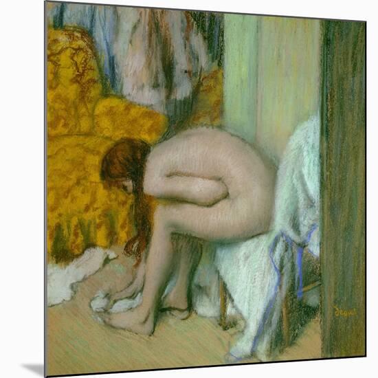Nude, Drying Her Feet after the Bath-Edgar Degas-Mounted Giclee Print
