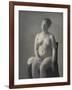 Nude Female Model, 1889-Vilhelm Hammershoi-Framed Giclee Print