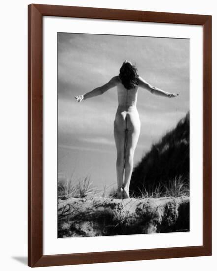 Nude Female Seen from the Back-null-Framed Photographic Print