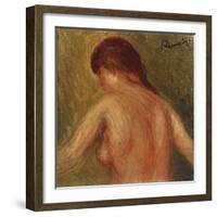 Nude Female Torso, from the Back-Mary Cassatt-Framed Giclee Print