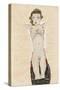 Nude Female with Arms Outstretched, 1911-Egon Schiele-Stretched Canvas