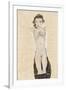 Nude Female with Arms Outstretched, 1911-Egon Schiele-Framed Giclee Print