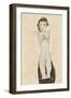 Nude Female with Arms Outstretched, 1911-Egon Schiele-Framed Giclee Print