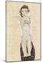 Nude Female with Arms Outstretched, 1911-Egon Schiele-Mounted Giclee Print