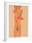 Nude Female with Folded Arms-Egon Schiele-Framed Giclee Print