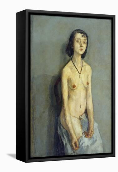 Nude Female-Gwen John-Framed Stretched Canvas