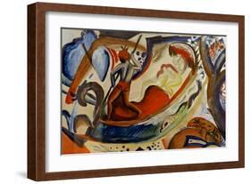 Nude Females in a Boat-Auguste Macke-Framed Giclee Print