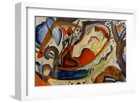 Nude Females in a Boat-Auguste Macke-Framed Giclee Print