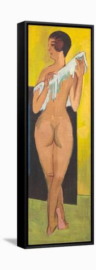 Nude Figure, 1907 (Oil on Canvas)-Ernst Ludwig Kirchner-Framed Stretched Canvas