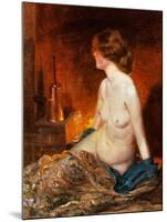 Nude Figure by Firelight-Guy Rose-Mounted Giclee Print