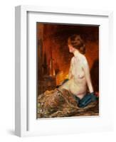 Nude Figure by Firelight-Guy Rose-Framed Premium Giclee Print