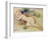 Nude Figure of a Girl, 1880-89-Pierre-Auguste Renoir-Framed Giclee Print